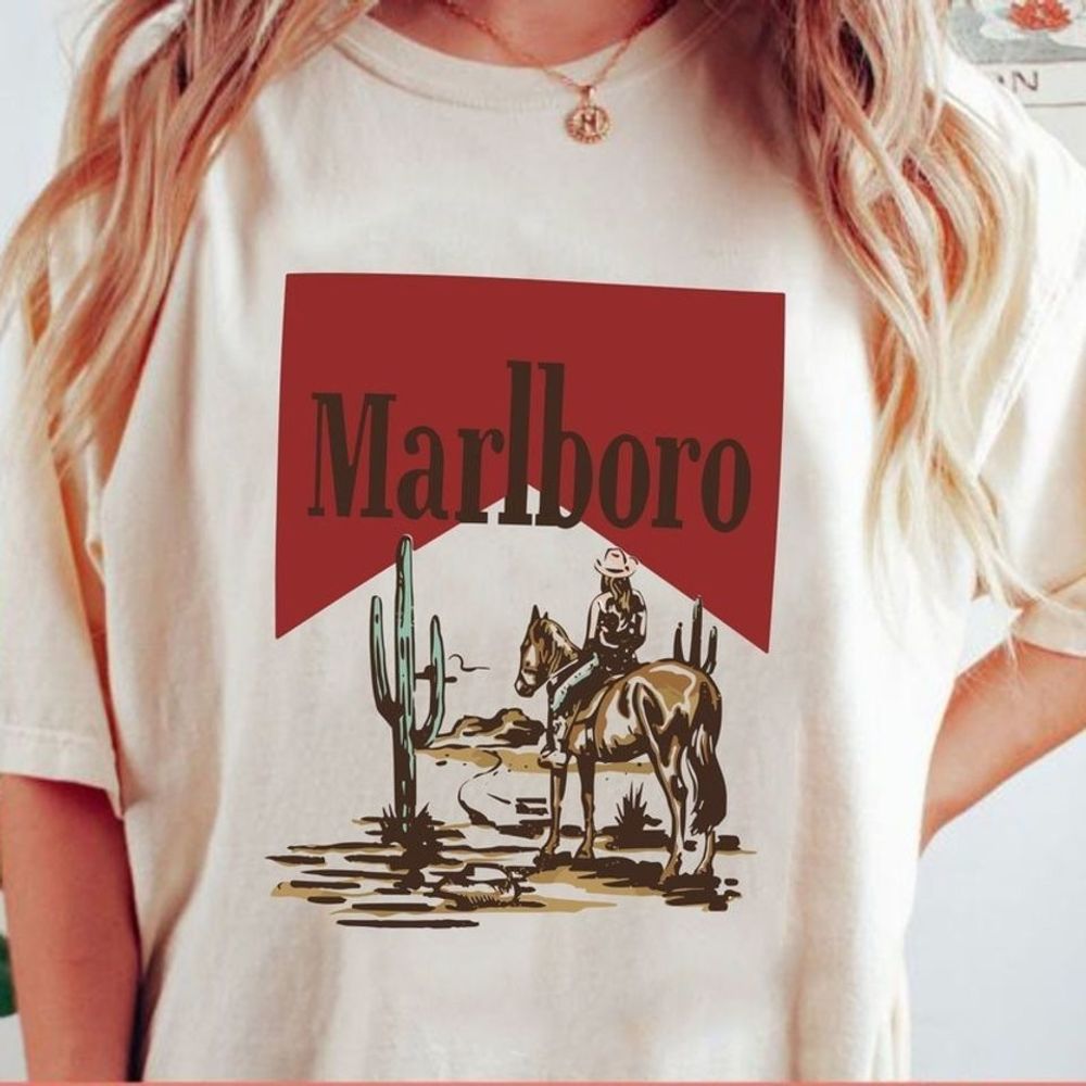 Marlboro Cowboy Wild West  Shirt Country Music